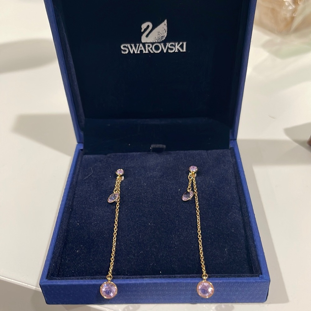 Swarovski drop earrings. Brand new